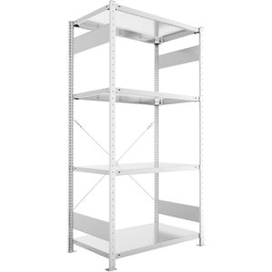 Schwerlastregal META-Regalbau 20094956, 4 Metallböden