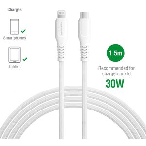 Produktbild für Ladekabel 4smarts RapidCord, weiß, 1,5m