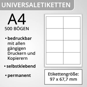 Produktbild für Universaletiketten Kores E9767.500