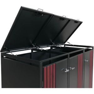 Produktbild für Mülltonnenbox Mendler HWC-O67, Metall