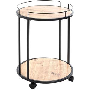 Produktbild für Beistelltisch Haku-Möbel 14906, Sammy X, eiche / schwarz