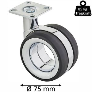 Produktbild für Möbelrolle SO-TECH 133231, mit Anschraubplatte
