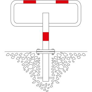 Produktbild für Parkbügel Moravia Sesam, rot / silber, klappbar