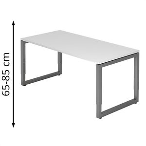 Produktbild für Schreibtisch Hammerbacher R-Serie, weiß / graphit