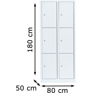 Produktbild für Schließfachschrank ClassiX X-523327, weiß