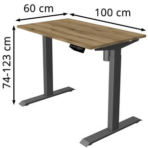 Produktbild für Schreibtisch Kerkmann Move 1, eiche / anthrazit