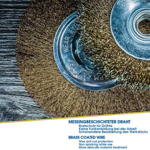 Produktbild für Drahtbürste S&amp;R 135.002.007, Set Ø28-75mm
