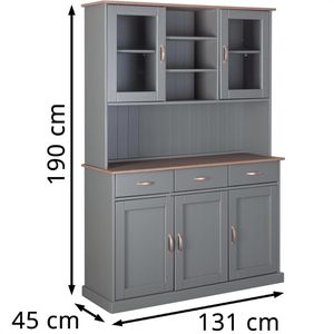 Produktbild für Küchenschrank Inter-Link Luzerna 5.1, grau, (BxH) 131 x 190 cm