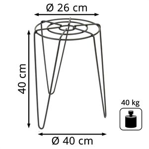 Produktbild für Blumenständer Wagner-System GH 0540, schwarz