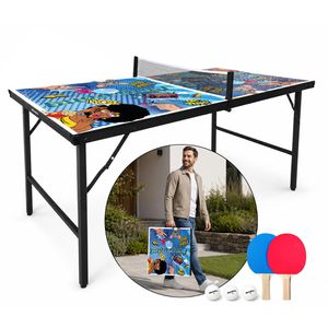 Produktbild für Tischtennisplatte Bandito-Sport Mini, Set, mit Netz, Indoor