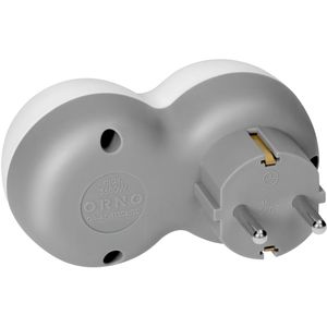Produktbild für Steckdosenadapter Orno AE-13281(GS), weiß-grau