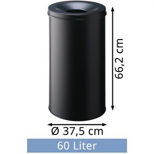Produktbild für Papierkorb Durable Safe, 330701, schwarz