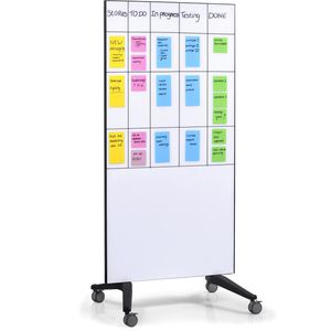 Produktbild für Glas-Magnettafel Legamaster 7-105100 mobil, auf Rollen