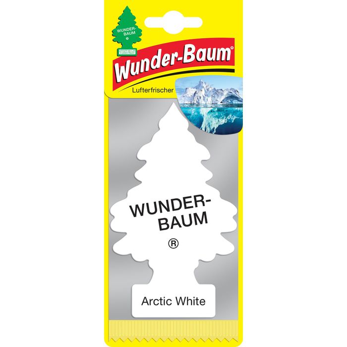 Wunderbaum Autoduft Lufterfrischer, 134347, Duftkarte, vielseitig  einsetzbar, Arctic White – Böttcher AG
