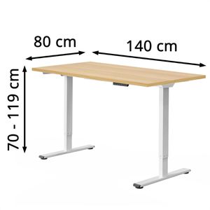 Produktbild für Schreibtisch FlexiSpot E1W Pro, ahorn / weiß