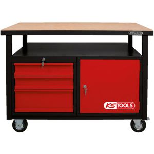 Produktbild für Werkbank KS-Tools 865.0101, rot, mit Rollen