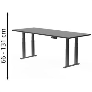 Schreibtisch FlexiSpot E7B Plus, schwarz / schwarz