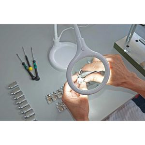 Produktbild für Lupenleuchte Lumeno 6803, weiß, 100 mm Glaslinse, LED