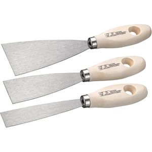 Böttcher-AG Spachtel 3-teiliges Set, Malerspachtel, mit Holzgriff, 25mm, 40mm, 60mm , 3 Stück