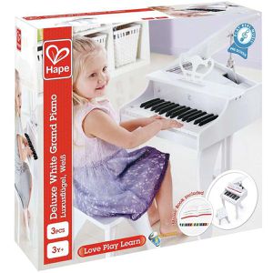 Produktbild für Kinder-Musikinstrument Hape Luxusflügel weiß E0338