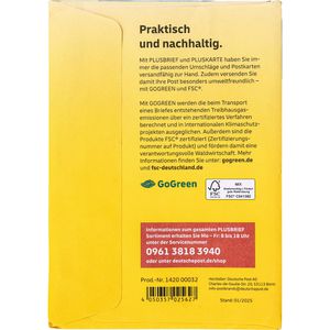 Produktbild für Postkarten DeutschePost Pluskarte, 114 x 162mm (C6)