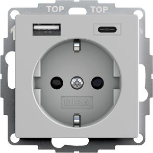 Produktbild für Steckdose Gira System 55 2459015, Unterputz