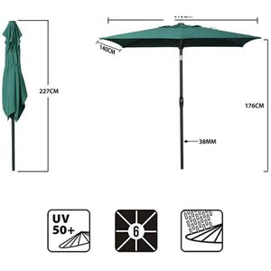 Produktbild für Sonnenschirm Sekey UB154, rechteckig
