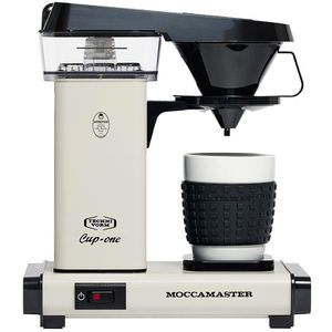 Moccamaster Kaffeemaschine Cup One, 1 Tasse, 300ml, weiß, mit 2 Kaffeetassen