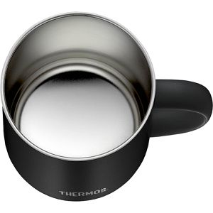 Produktbild für Thermobecher Thermos Longlife Cup black mat mit Henkel schwarz