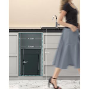 Produktbild für Einbaumülleimer Songmics LTB951B01