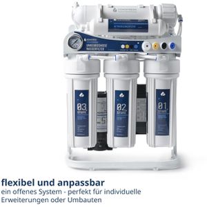 Produktbild für Osmoseanlage OsmoFresh Proline X3 - 750 GPD, Untertisch, weiß