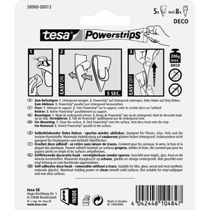 Produktbild für Klebehaken Tesa 58900 Powerstrips Deco Haken Small