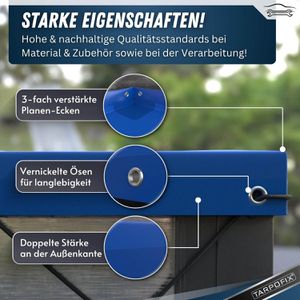 Produktbild für Anhänger-Plane Tarpofix FP5, wasserdichte Flachplane