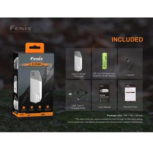 Produktbild für Taschenlampe Fenix E-Star Dynamo, LED, aufladbar