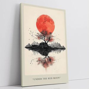 Produktbild für Wandbild Sinus-Art Under the Red Moon