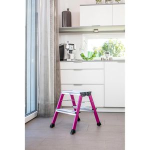 Produktbild für Klapptritt Krause Rolly, 130136, pink, aus Aluminium