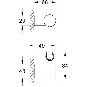 Produktbild für Duschkopfhalterung GROHE Rainshower 27055000, verchromt