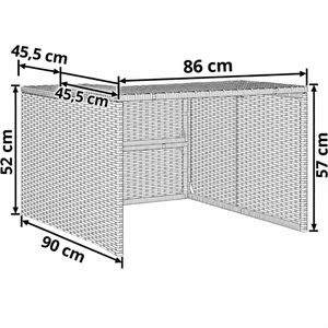 Produktbild für Mähroboter-Garage vidaXL 365405, braun, aus Polyrattan