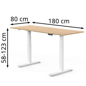 Produktbild für Schreibtisch FlexiSpot E7B 2026, ahorn / weiß