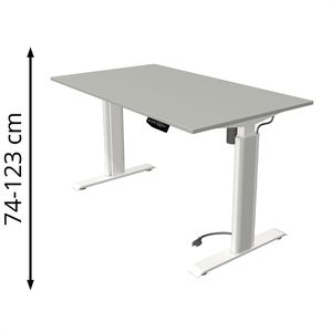 Produktbild für Schreibtisch Kerkmann Move 1 advance, lichtgrau / weiß