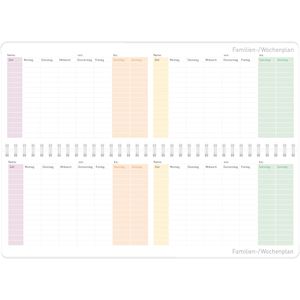 Produktbild für Tischkalender Häfft 11341-5, Rainbow, Wochenkalender quer