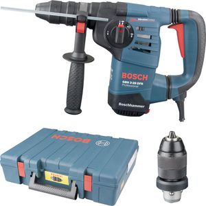 Bosch Bohrhammer GBH 3-28 – Professional, DFR 800 mit Böttcher Schnellspannbohrfutter SDS+, Koffer und W, AG