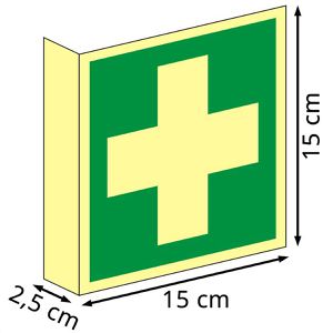 Produktbild für Hinweisschild Abtec ISO 7010 E003 Kunststoff, Fahnenschild