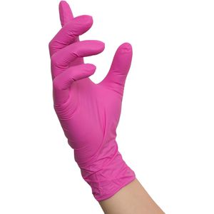Produktbild für Einmalhandschuhe NITRAS-MEDICAL Candy Wave, rosa, 100 Stück