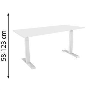 Produktbild für Schreibtisch Celexon eAdjust-58123, weiß / weiß