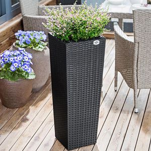 Produktbild für Übertopf CASARIA 3er Set, schwarz, bis 30 x 80 x 30 cm