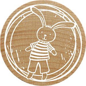 Produktbild für Motivstempel Colop Woodies Hase, aus Holz