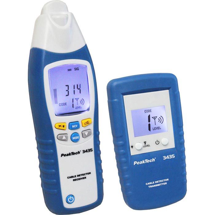 PeakTech 3435 Leitungssucher Set - Mit Sender & Empfänger Für Unterputzleitungen Bis 2m Tiefe