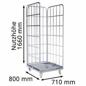 Produktbild für Rollbehälter HMH Nutzhöhe 1660mm