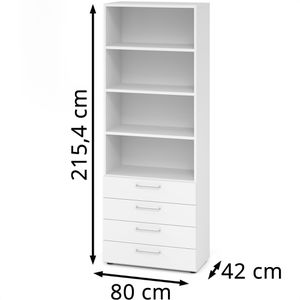 Produktbild für Kombischrank Hammerbacher Serie 9 Advanced, weiß